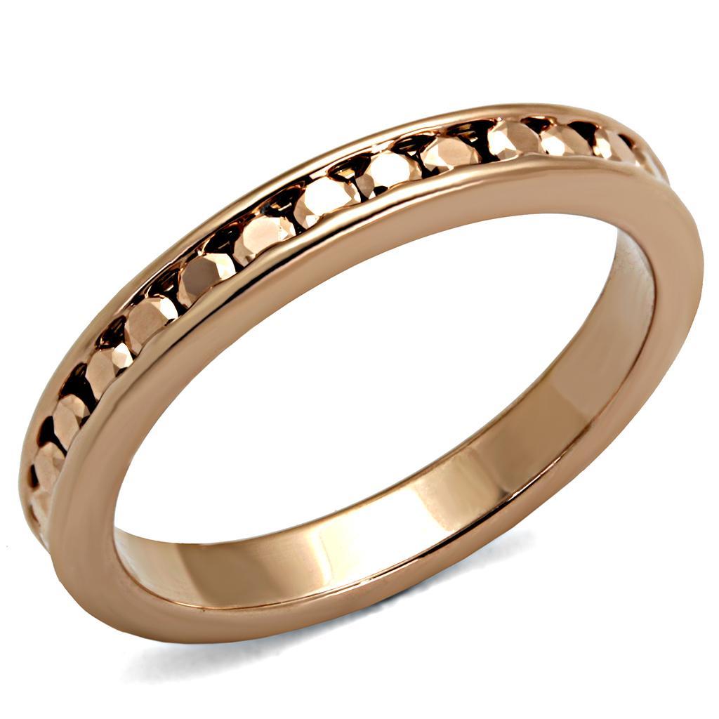 JCE1139 IP Rose Gold(Ion Plating) Brass Ring with AAA Grade CZ  in Metallic Light Gold