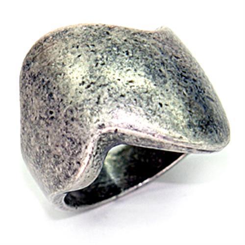 JCEA055 Ruthenium Brass Ring with No Stone
